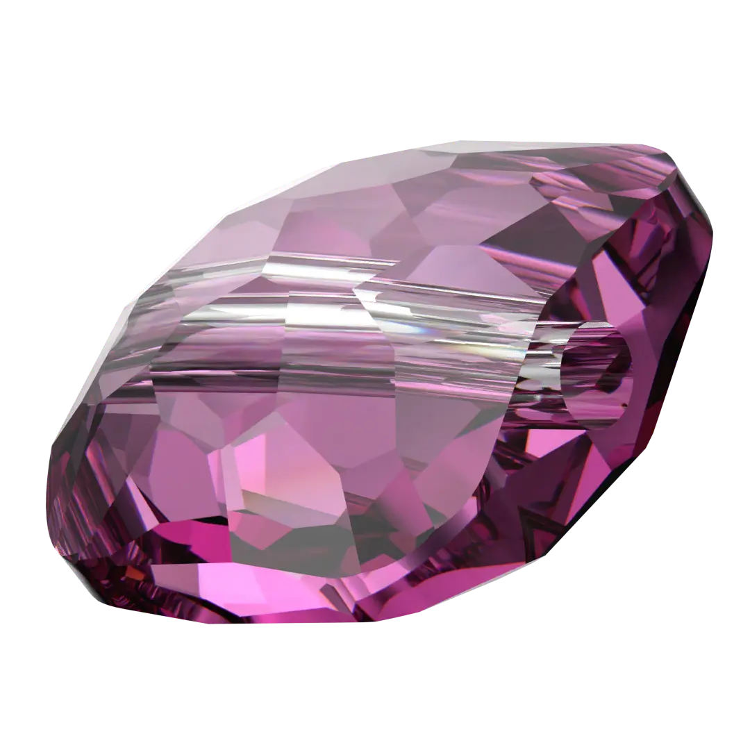 Serinity Crystal Beads Fantasy Square (5035) Dark Rose - Bluestreak Crystals