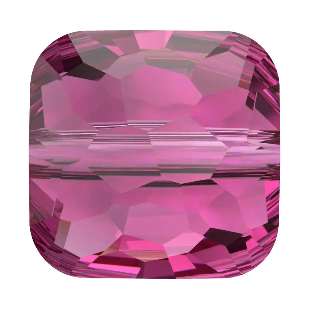 Serinity Crystal Beads Fantasy Square (5035) Fuchsia - Bluestreak Crystals