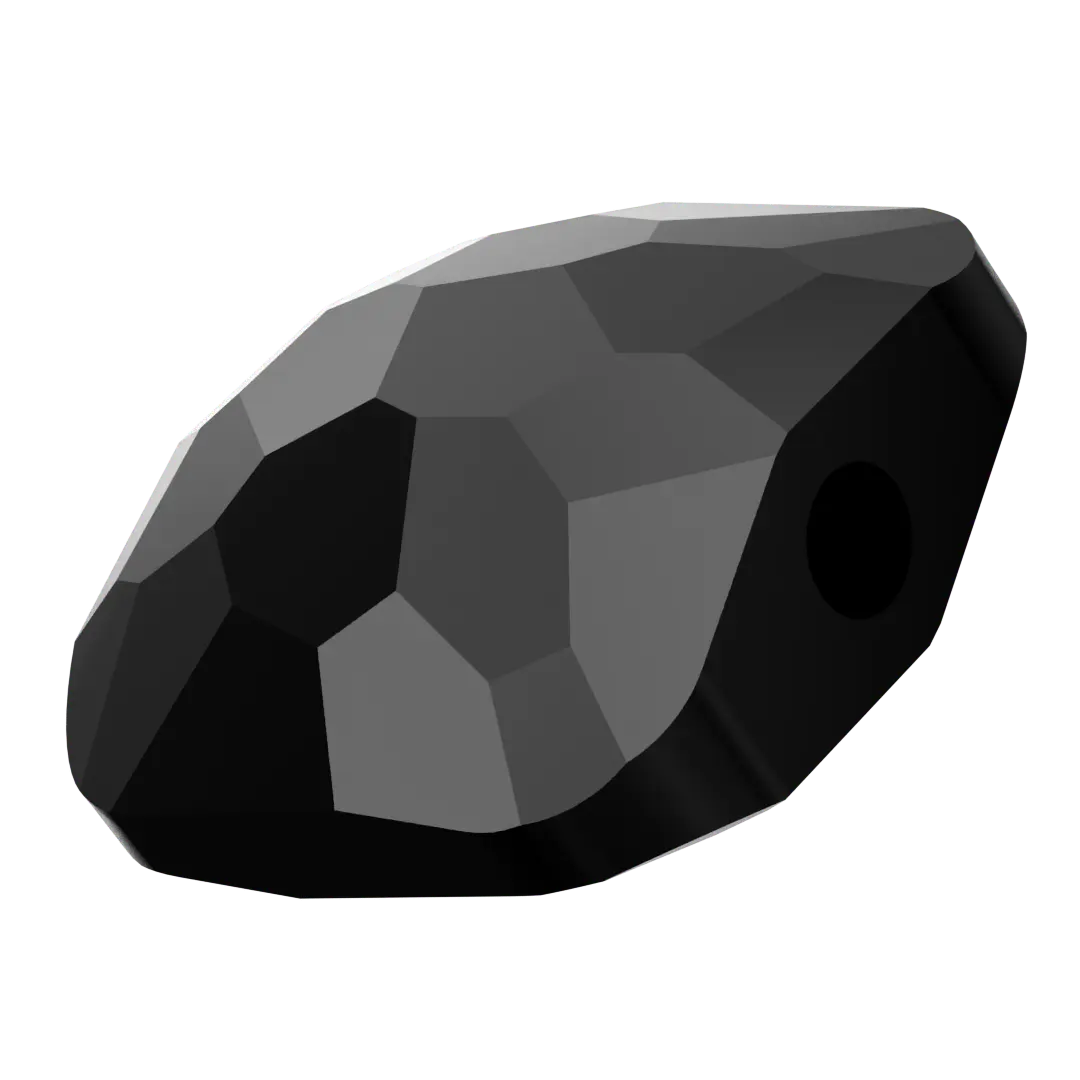 Serinity Crystal Beads Fantasy Square (5035) Jet - Bluestreak Crystals