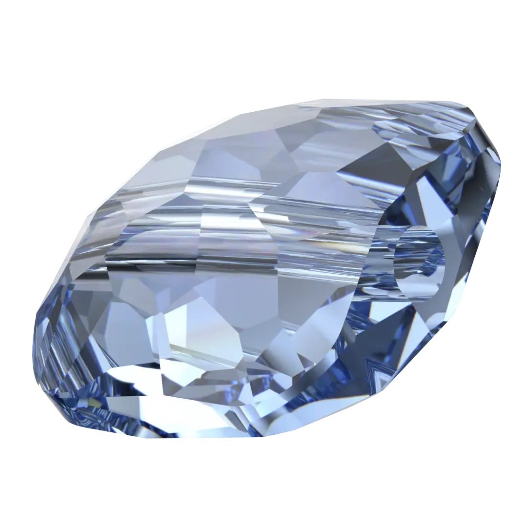 Serinity Crystal Beads Fantasy Square (5035) Light Sapphire - Bluestreak Crystals