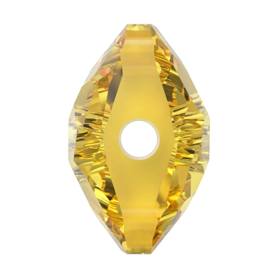 Serinity Crystal Beads Fantasy Square (5035) Light Topaz - Bluestreak Crystals