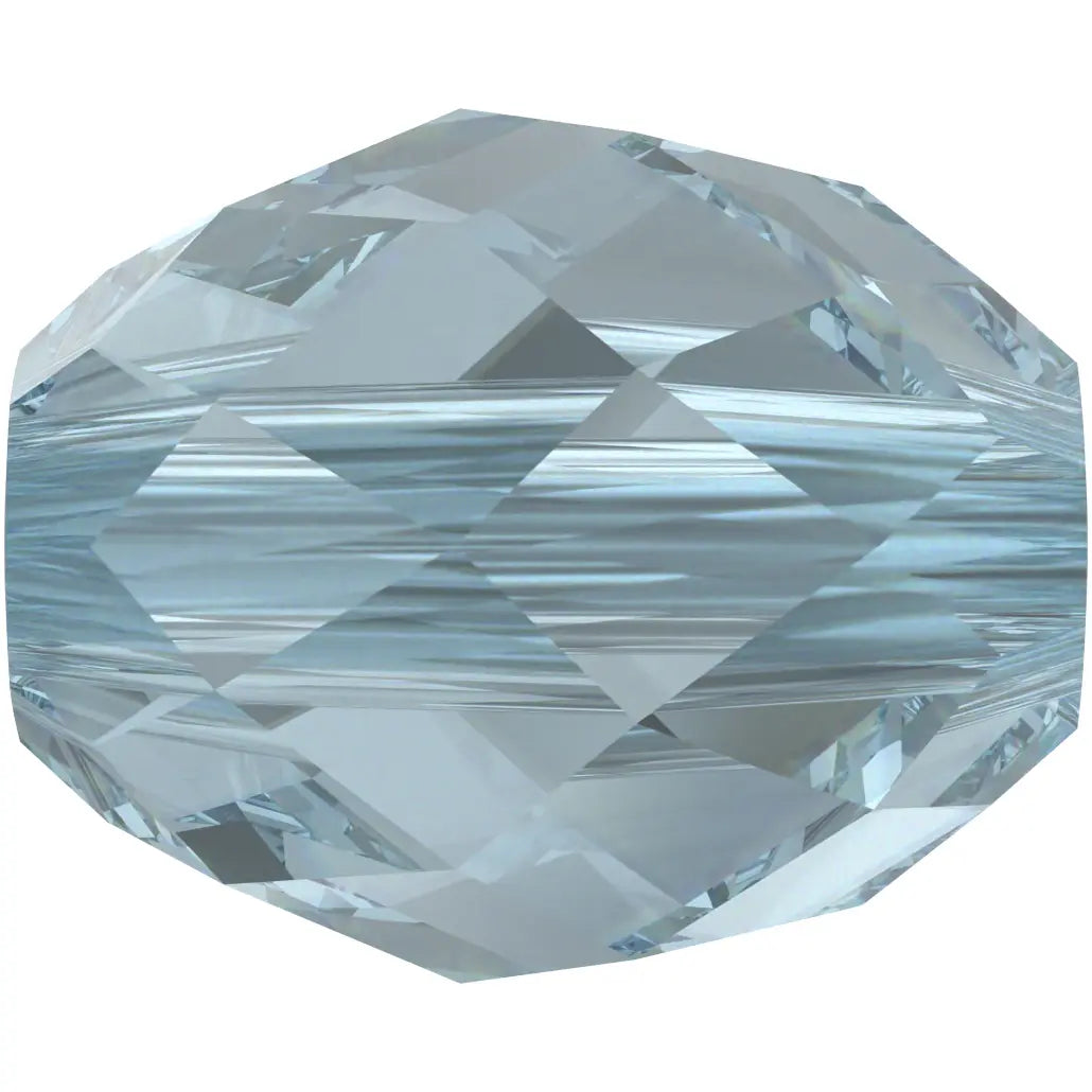 Serinity Crystal Beads Olive Briolette (5044) Aquamarine - Bluestreak Crystals