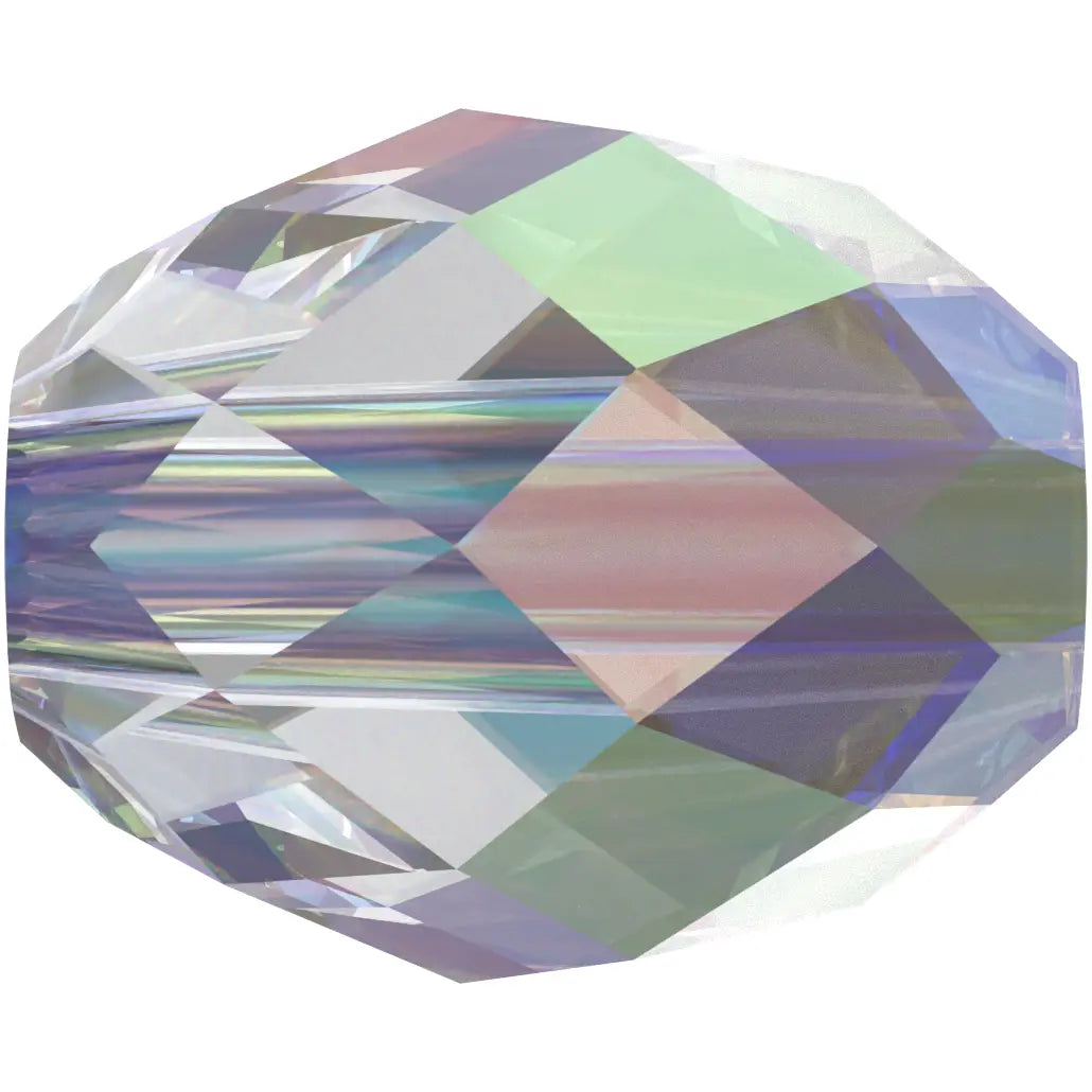 Serinity Crystal Beads Olive Briolette (5044) Crystal AB - Bluestreak Crystals