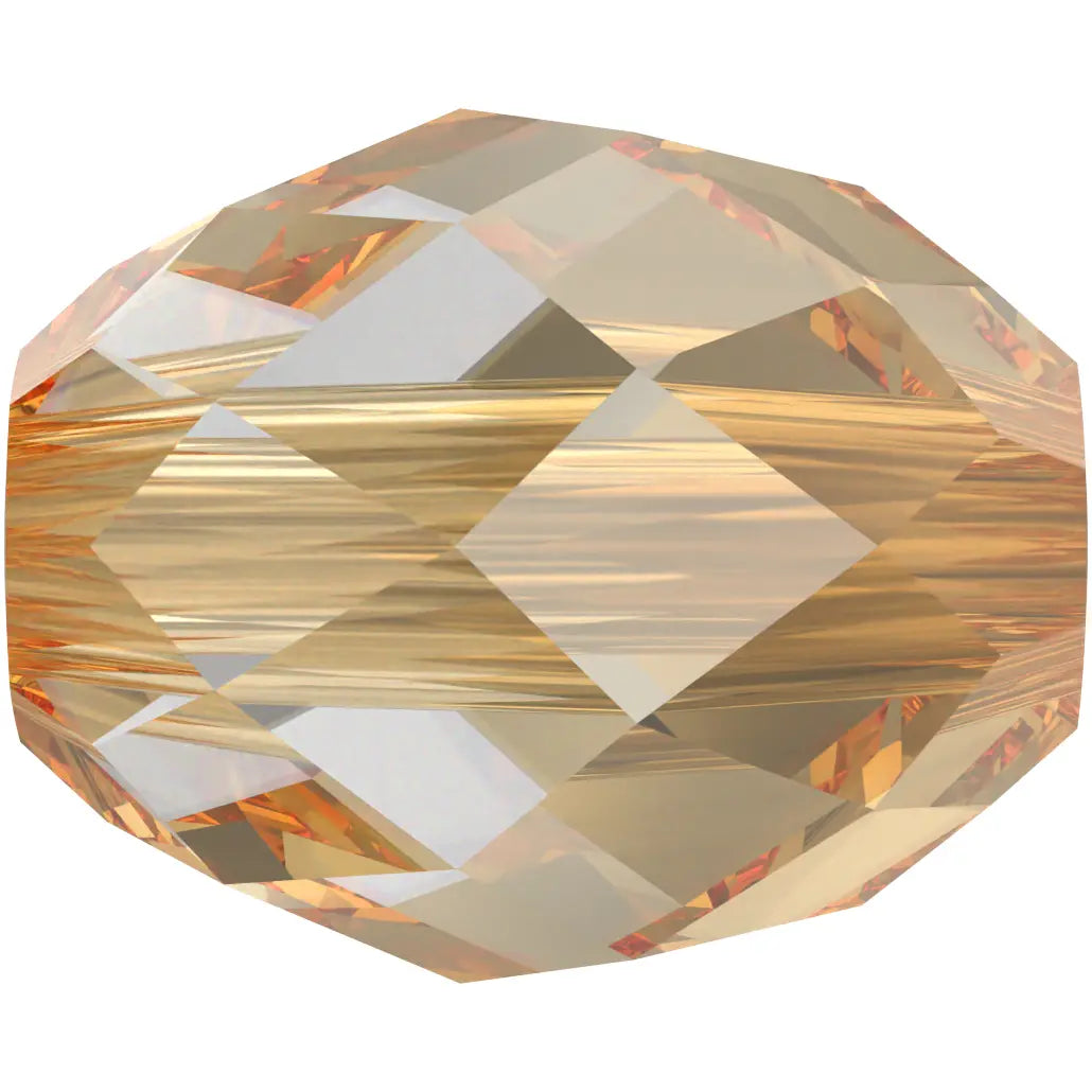 Serinity Crystal Beads Olive Briolette (5044) Crystal Golden Shadow - Bluestreak Crystals
