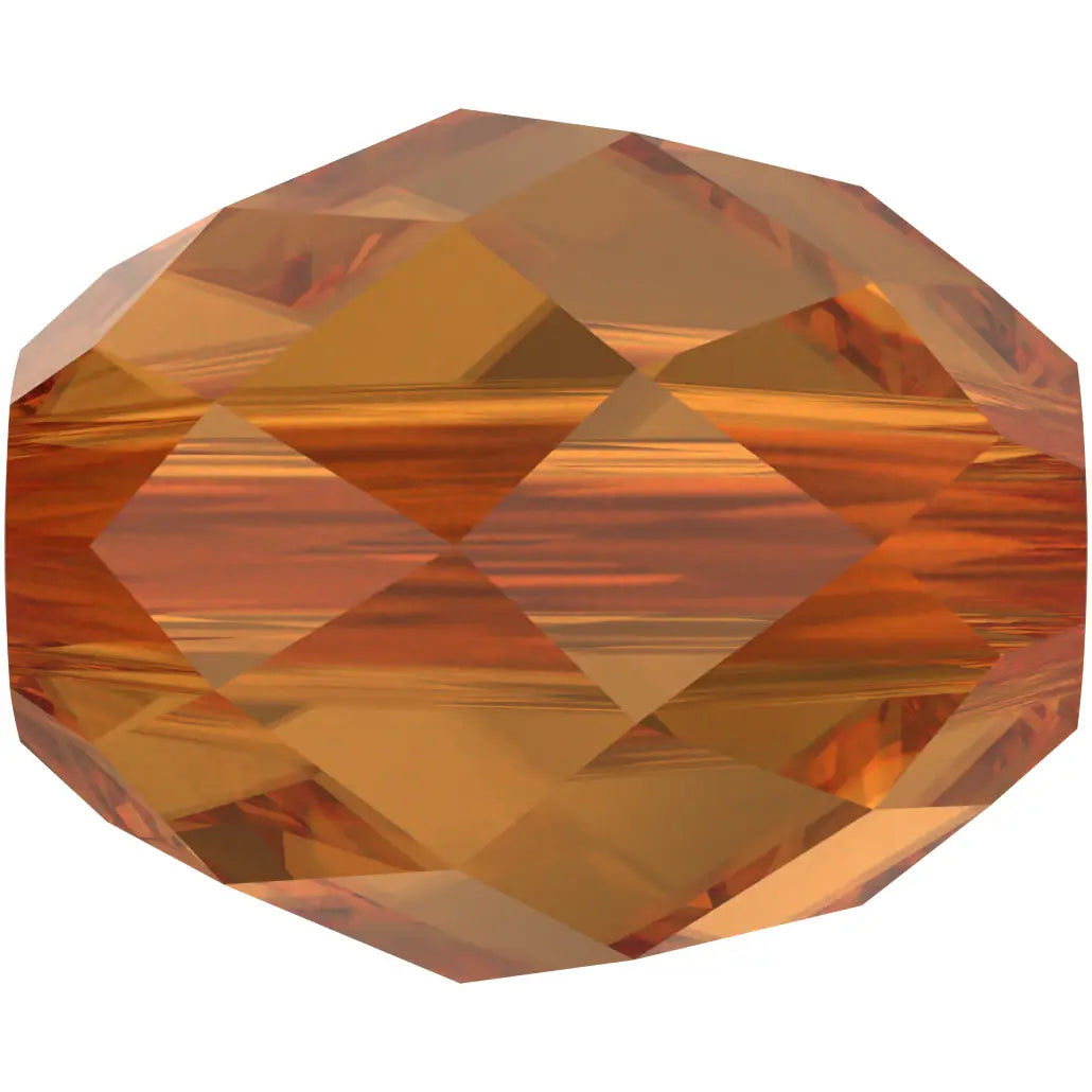 Serinity Crystal Beads Olive Briolette (5044) Light Amber - Bluestreak Crystals