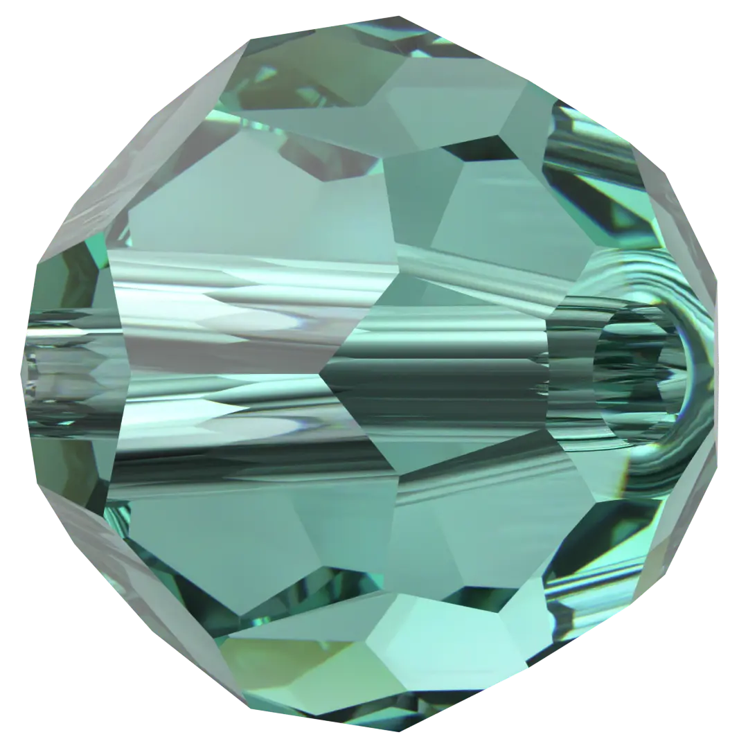 Serinity Crystal Beads Round (5000) Caribbean Green - Bluestreak Crystals