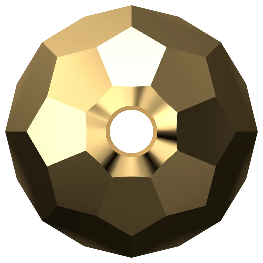 Serinity Crystal Beads Round (5000) Crystal Aurum X2 - Bluestreak Crystals