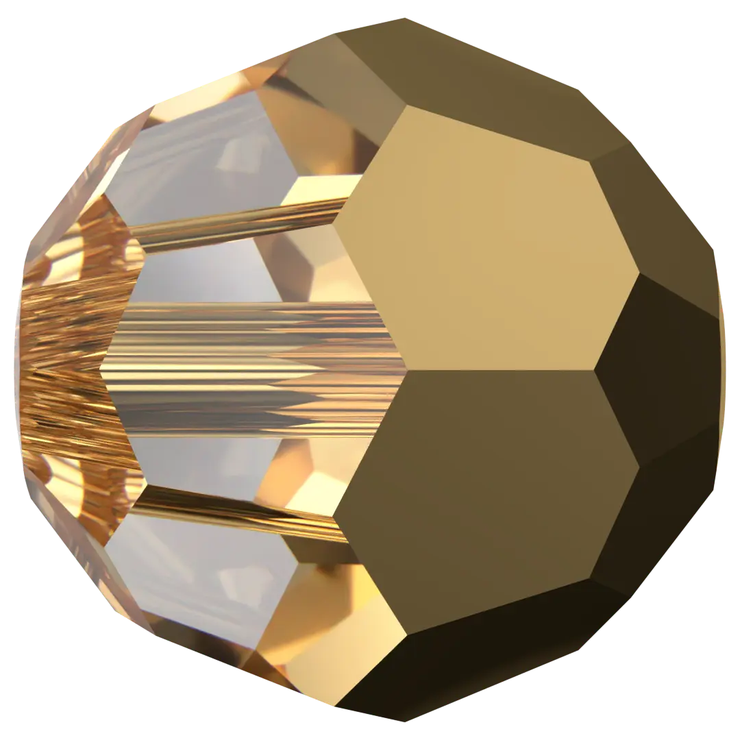 Serinity Crystal Beads Round (5000) Crystal Aurum X2 - Bluestreak Crystals