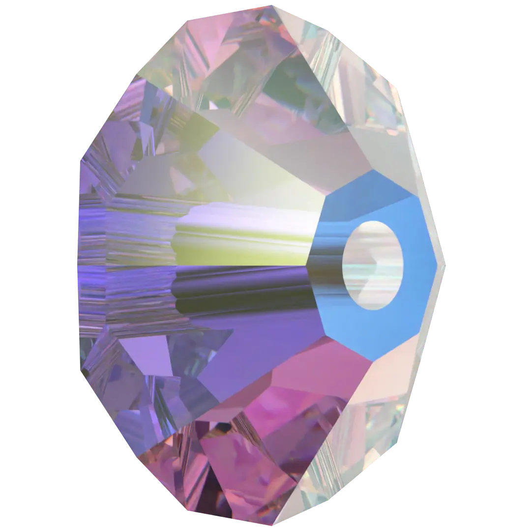 Serinity Crystal Beads Spacer Slim (5305) Crystal AB - Bluestreak Crystals
