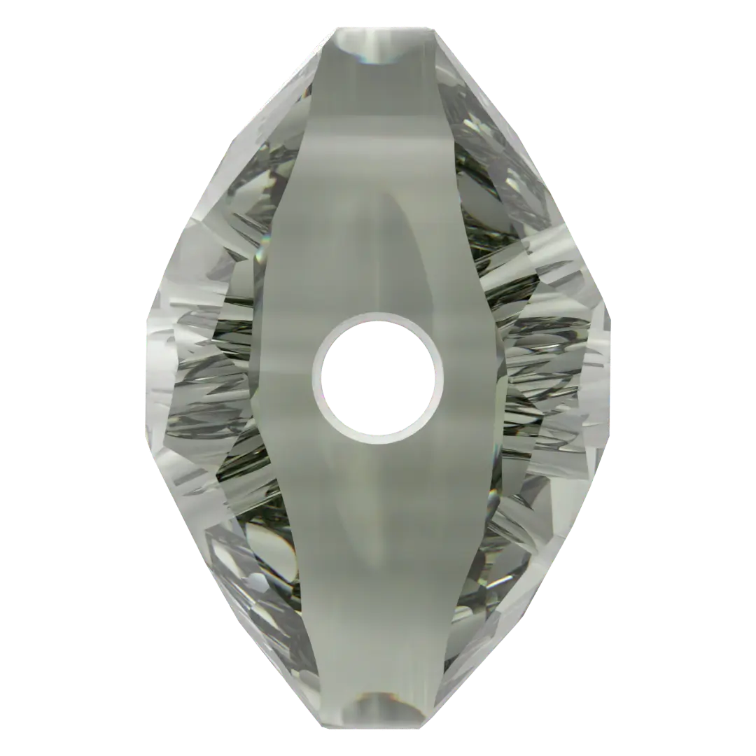 Serinity Crystal Beads Thin Round (5034) Black Diamond - Bluestreak Crystals