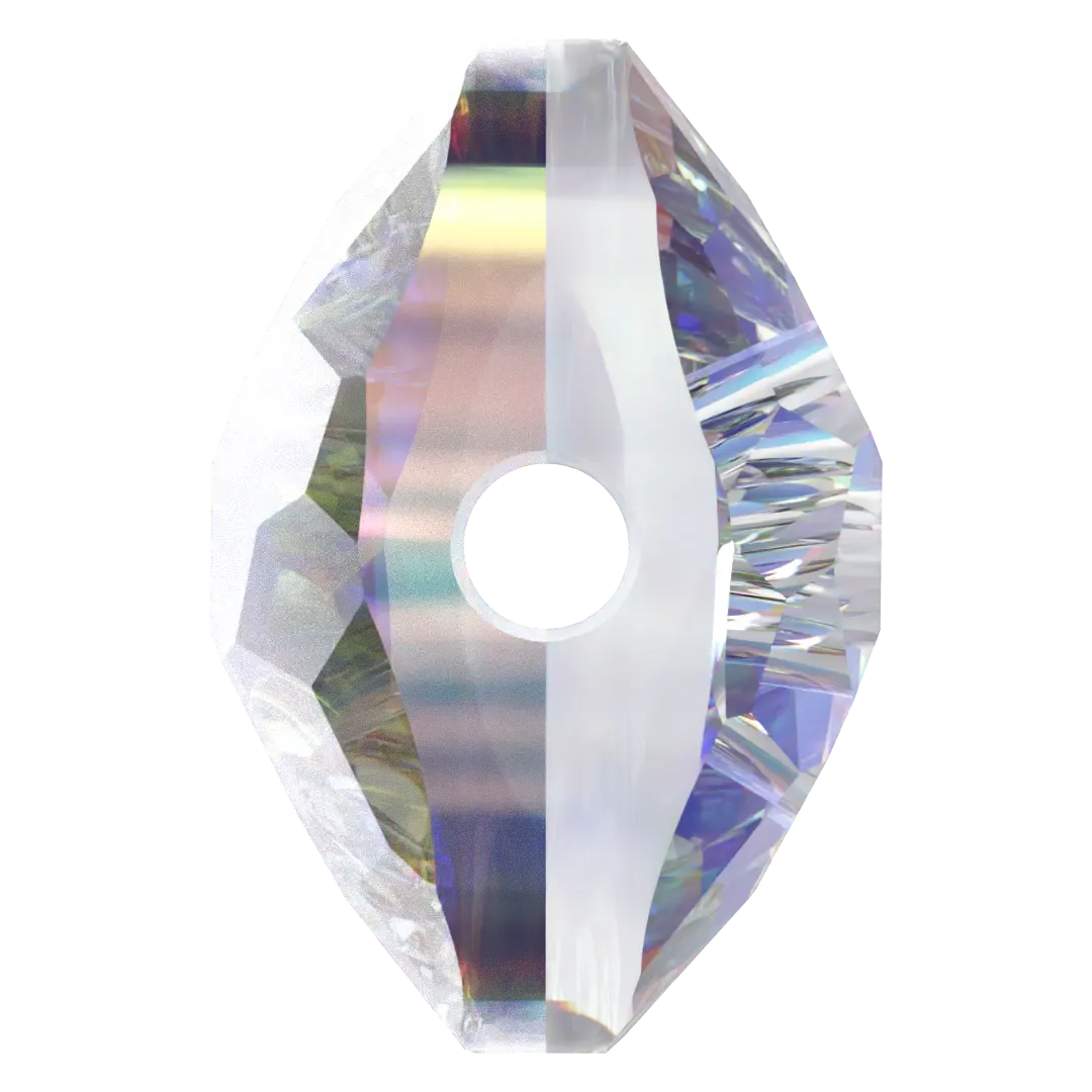 Serinity Crystal Beads Thin Round (5034) Crystal AB - Bluestreak Crystals