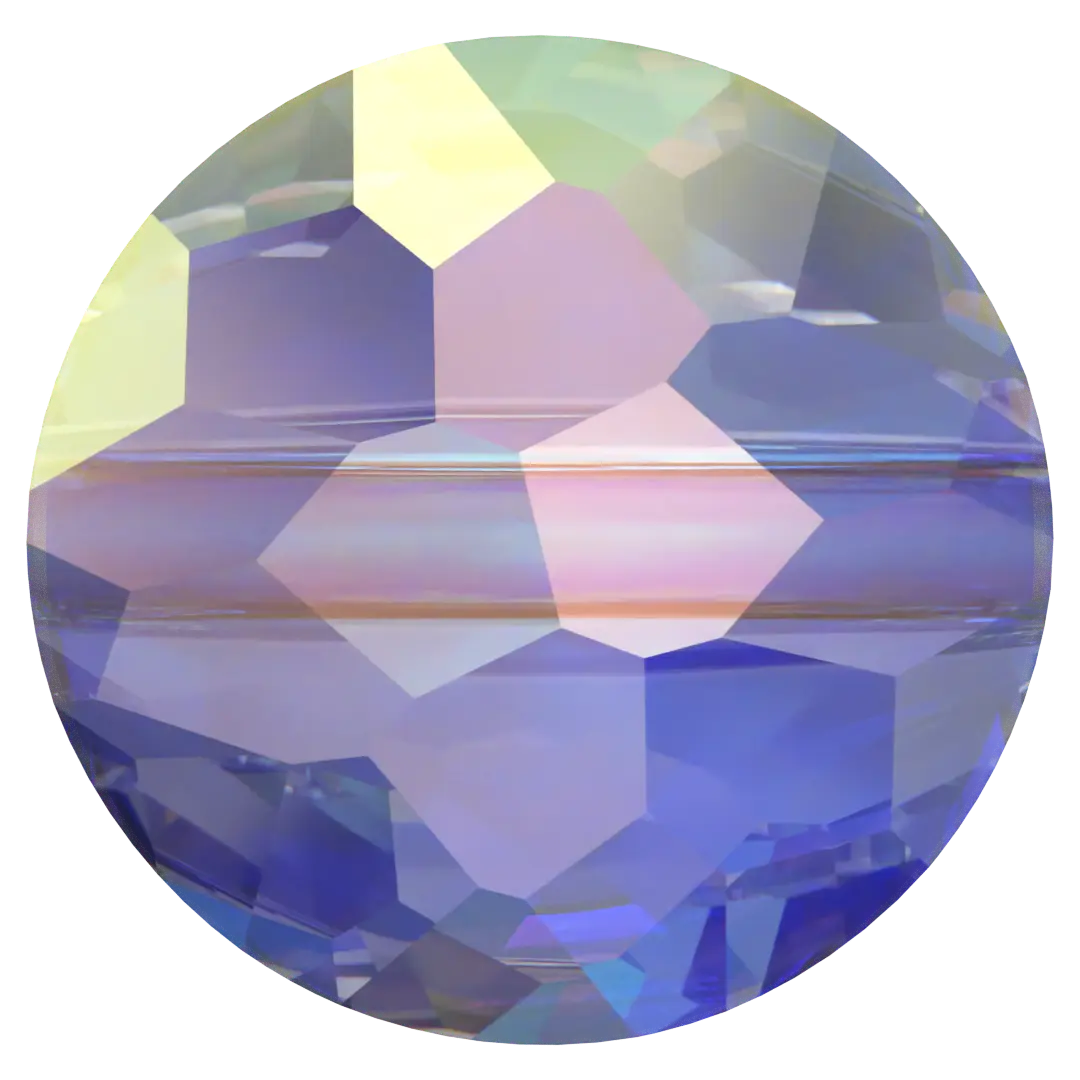 Serinity Crystal Beads Thin Round (5034) Crystal AB - Bluestreak Crystals