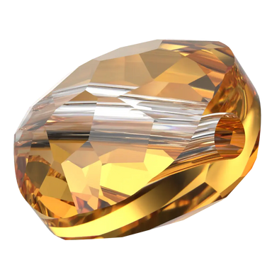 Serinity Crystal Beads Thin Round (5034) Dark Orange - Bluestreak Crystals