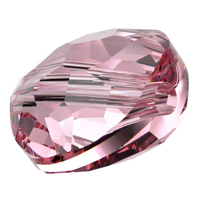 Serinity Crystal Beads Thin Round (5034) Light Rose - Bluestreak Crystals