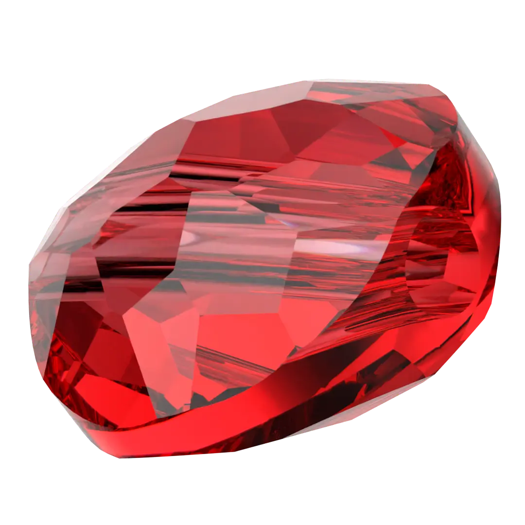 Serinity Crystal Beads Thin Round (5034) Light Siam - Bluestreak Crystals