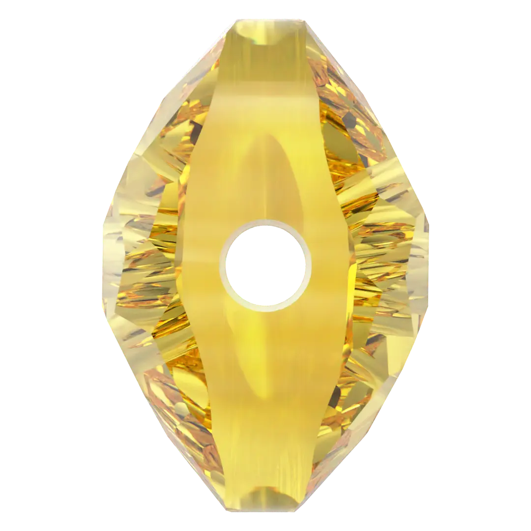 Serinity Crystal Beads Thin Round (5034) Light Topaz - Bluestreak Crystals