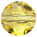 Serinity Crystal Beads Thin Round (5034) Light Topaz - Bluestreak Crystals