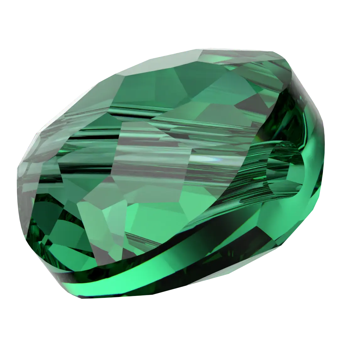 Serinity Crystal Beads Thin Round (5034) Majestic Green - Bluestreak Crystals