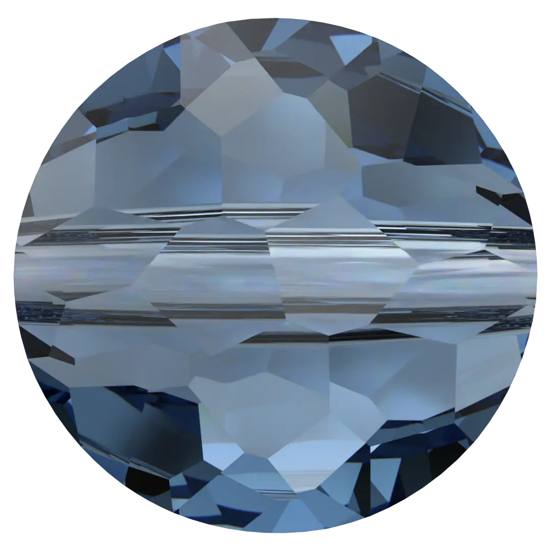 Serinity Crystal Beads Thin Round (5034) Montana - Bluestreak Crystals
