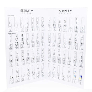 Serinity Flat Back Crystals Nail Art Chart - Bluestreak Crystals