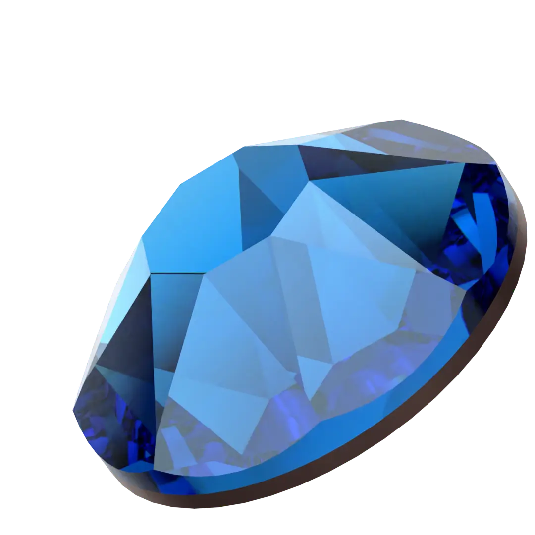 Serinity Flat Back Crystals Non Hotfix (2000, 2058 & 2088) Capri Blue Nightfall - Bluestreak Crystals