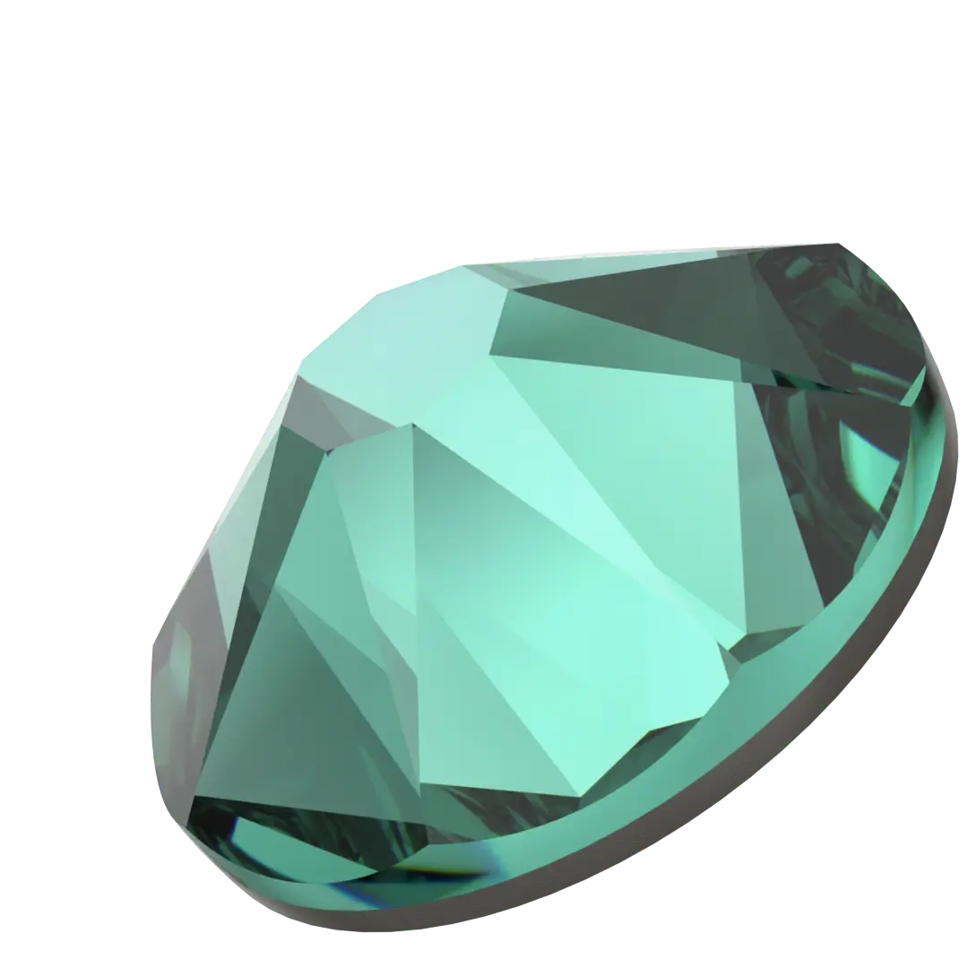 Serinity Flat Back Crystals Non Hotfix (2000, 2058 & 2088) Caribbean Green - Bluestreak Crystals