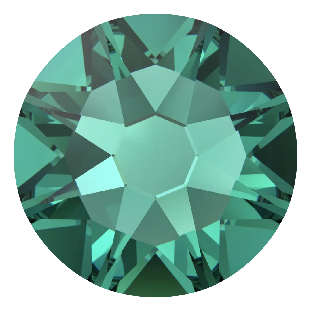 Serinity Flat Back Crystals Non Hotfix (2000, 2058 & 2088) Caribbean Green - Bluestreak Crystals
