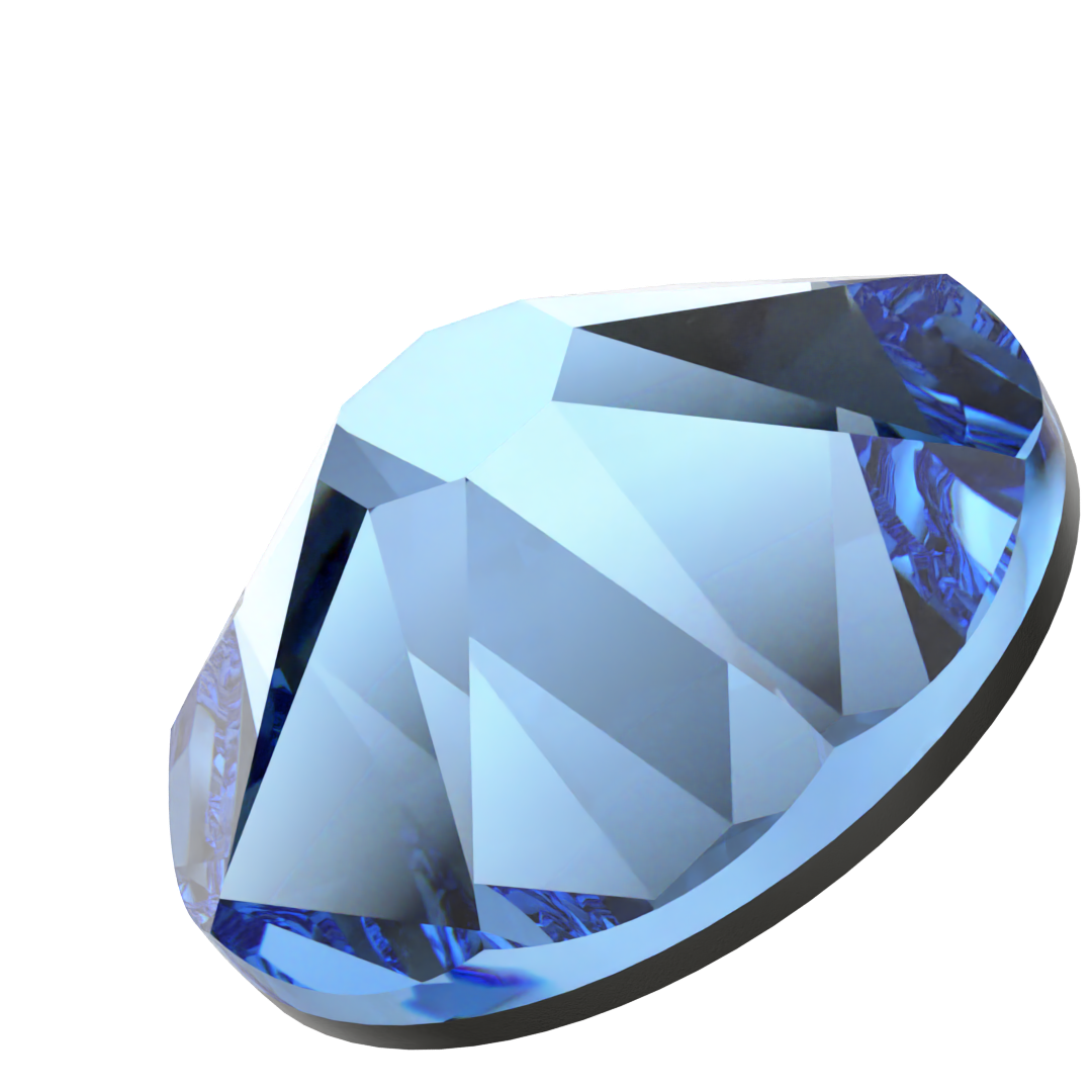 Serinity Flat Back Crystals Non Hotfix (2000, 2058 & 2088) Cool Blue - Bluestreak Crystals