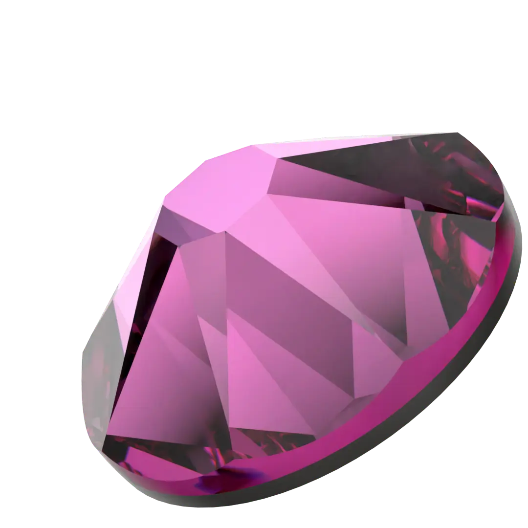 Serinity Flat Back Crystals Non Hotfix (2000, 2058 & 2088) Dark Rose - Bluestreak Crystals