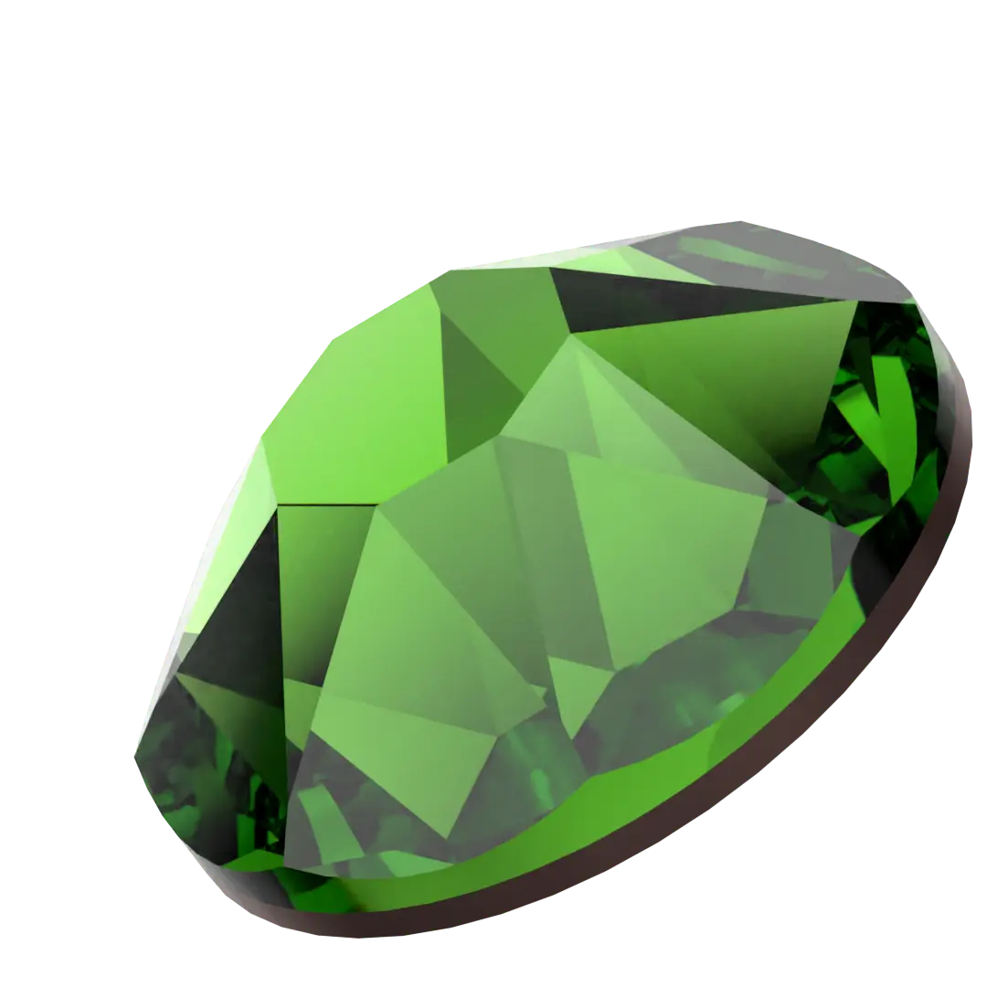 Serinity Flat Back Crystals Non Hotfix (2000, 2058 & 2088) Fern Green - Bluestreak Crystals