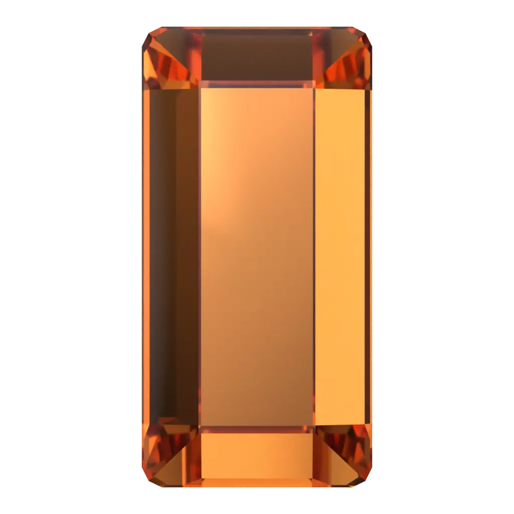 Serinity Flat Back Crystals Non Hotfix Baguette (2510) Dark Orange - Bluestreak Crystals