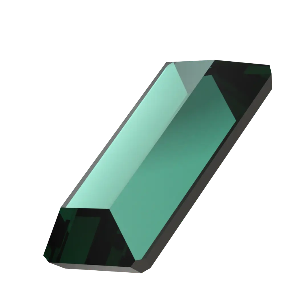 Serinity Flat Back Crystals Non Hotfix Baguette (2510) Emerald - Bluestreak Crystals