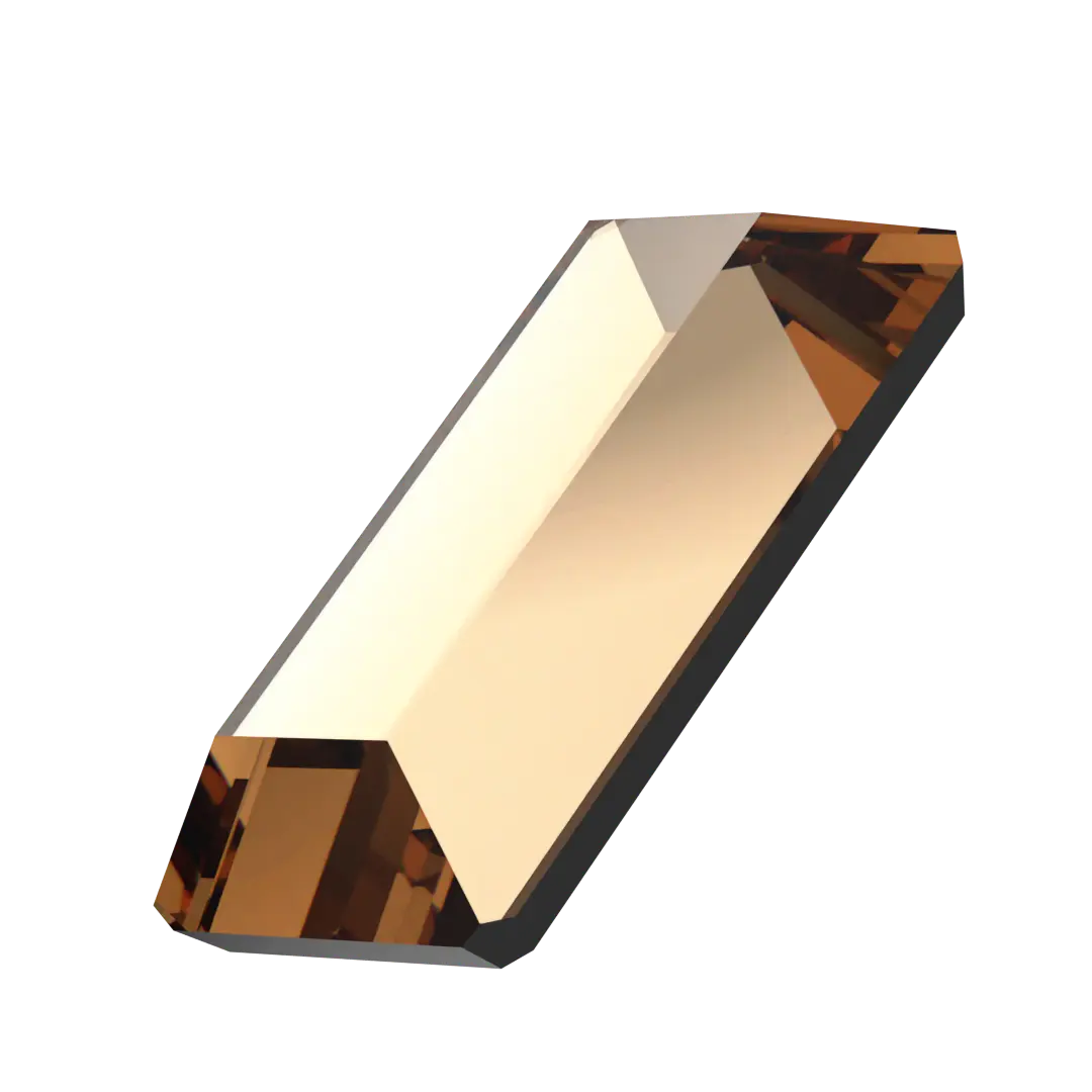 Serinity Flat Back Crystals Non Hotfix Baguette (2510) Light Colorado Topaz - Bluestreak Crystals