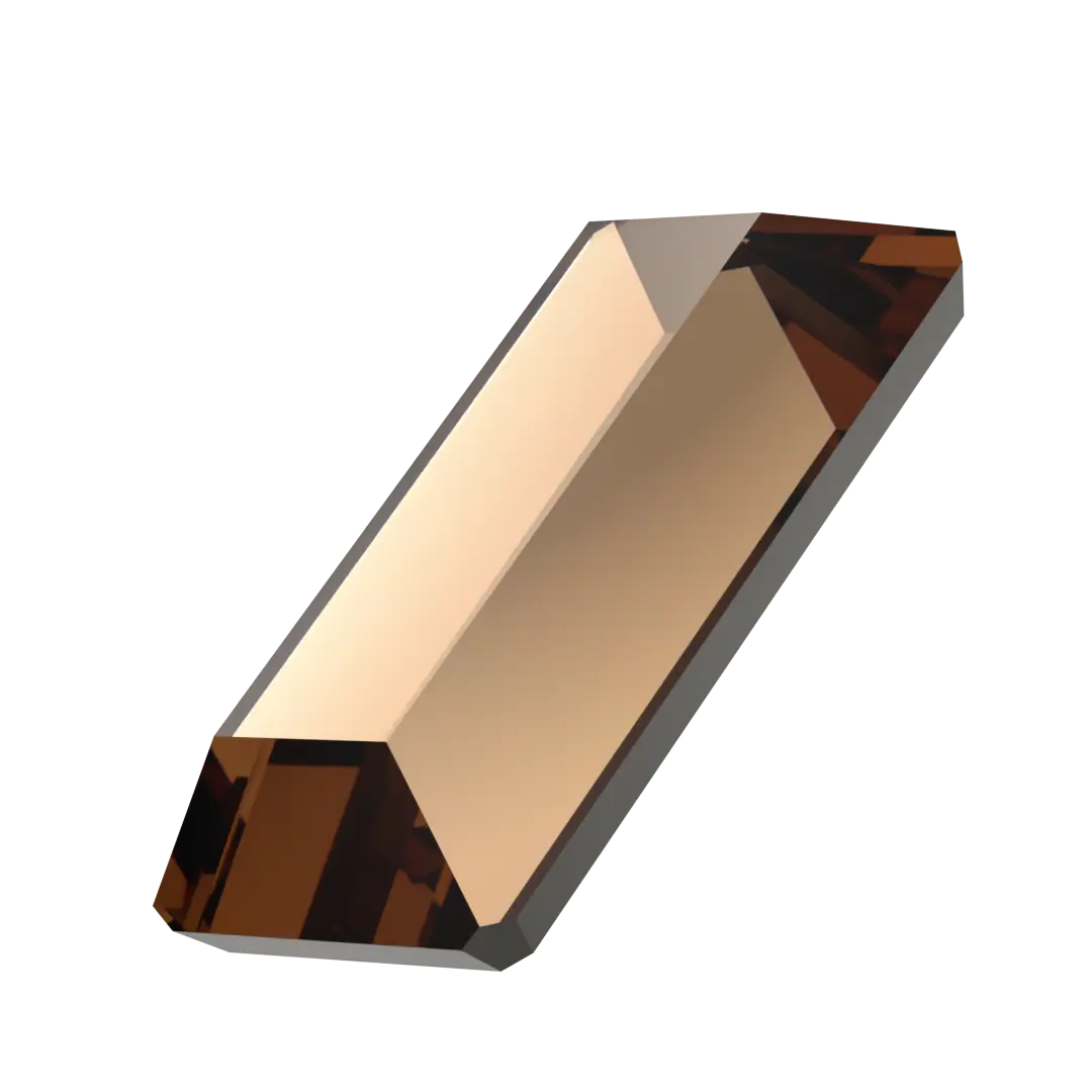 Serinity Flat Back Crystals Non Hotfix Baguette (2510) Light Smoked Topaz - Bluestreak Crystals