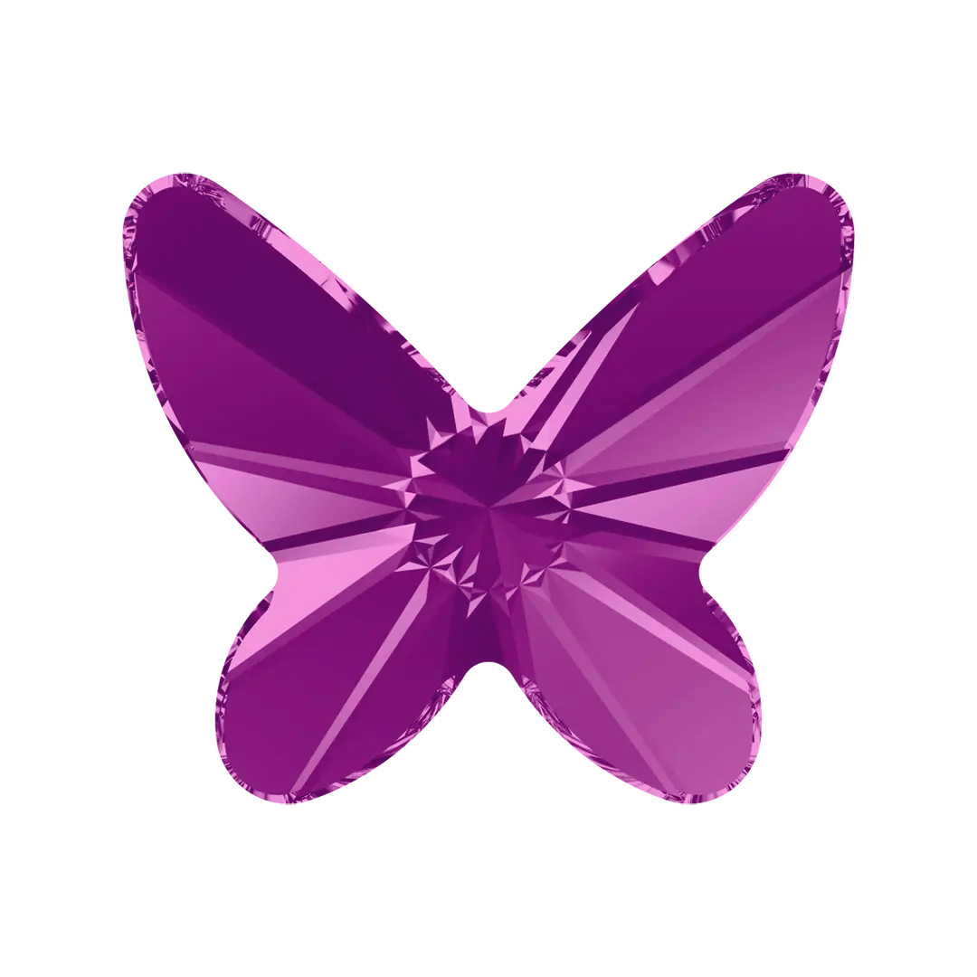 Serinity Flat Back Crystals Non Hotfix Butterfly (2854) Amethyst - Bluestreak Crystals