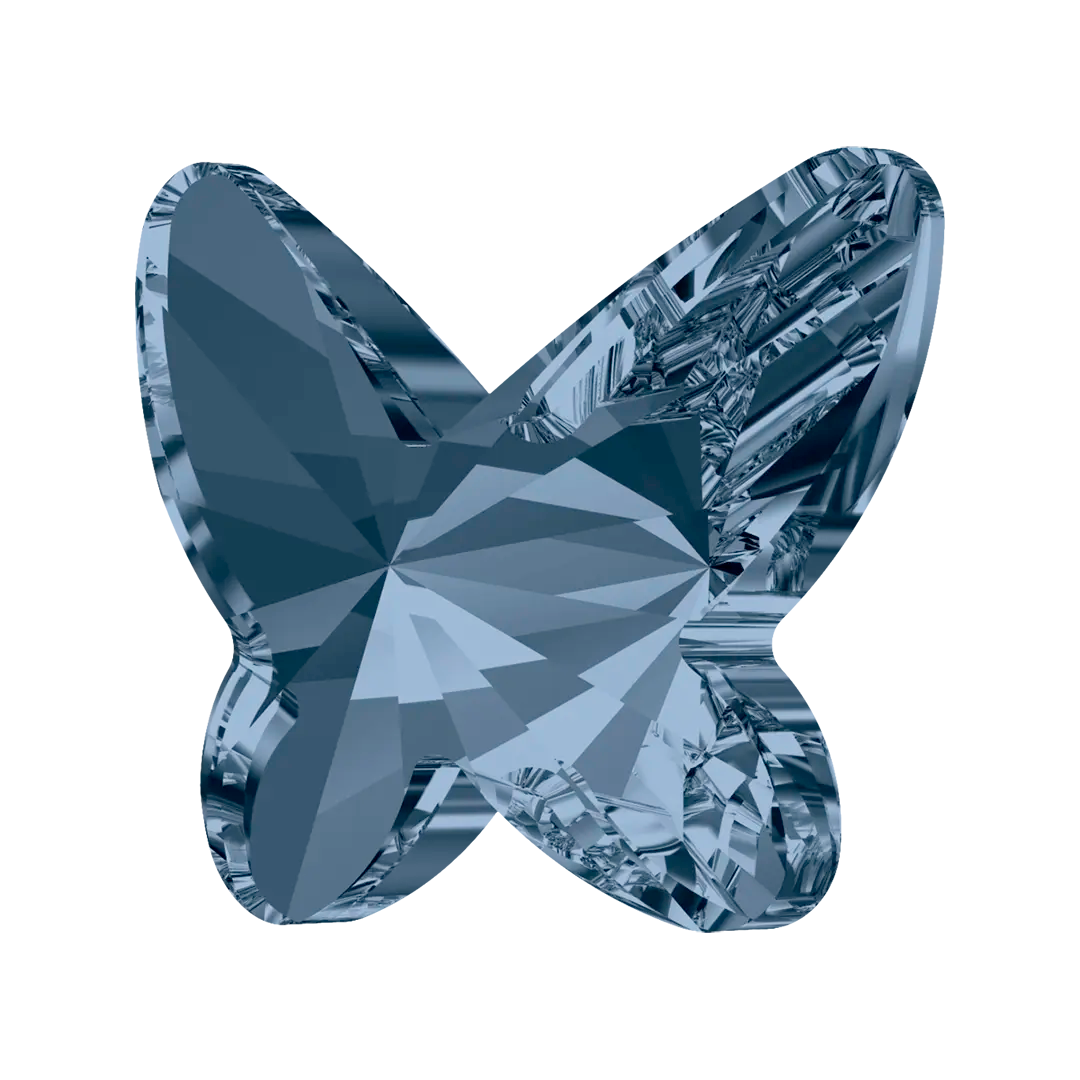 Serinity Flat Back Crystals Non Hotfix Butterfly (2854) Denim Blue - Bluestreak Crystals