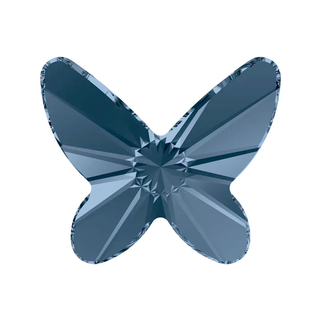 Serinity Flat Back Crystals Non Hotfix Butterfly (2854) Denim Blue - Bluestreak Crystals