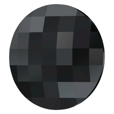 Serinity Flat Back Crystals Non Hotfix Chessboard Circle (2035) Jet UNFOILED - Bluestreak Crystals