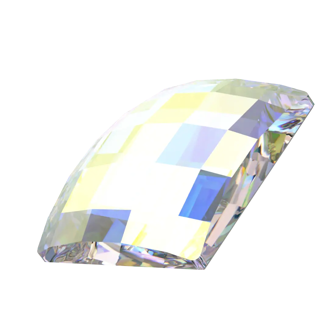 Serinity Flat Back Crystals Non Hotfix Chessboard Square (2493) Crystal AB - Bluestreak Crystals