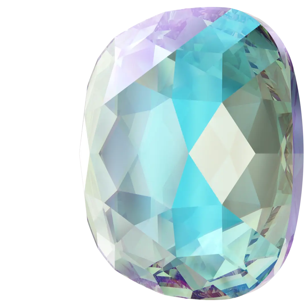 Serinity Flat Back Crystals Non Hotfix Cushion (2471) Aquamarine Shimmer - Bluestreak Crystals