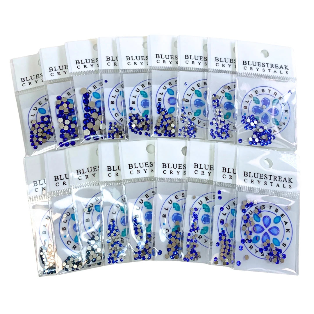 Serinity Flat Back Crystals Non Hotfix Dark Blue Collection - Bluestreak Crystals