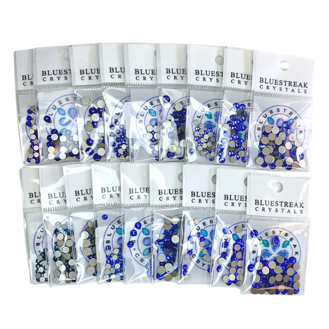 Serinity Flat Back Crystals Non Hotfix Dark Blue Collection - Bluestreak Crystals