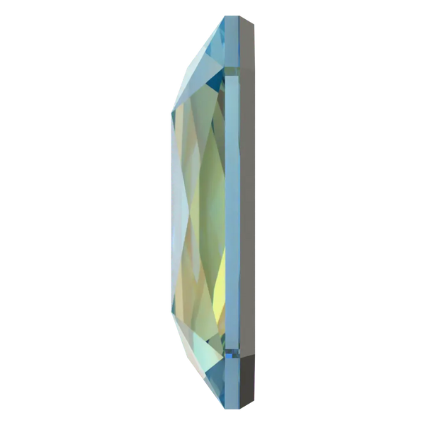 Serinity Flat Back Crystals Non Hotfix Emerald Cut (2602) Aquamarine Shimmer - Bluestreak Crystals