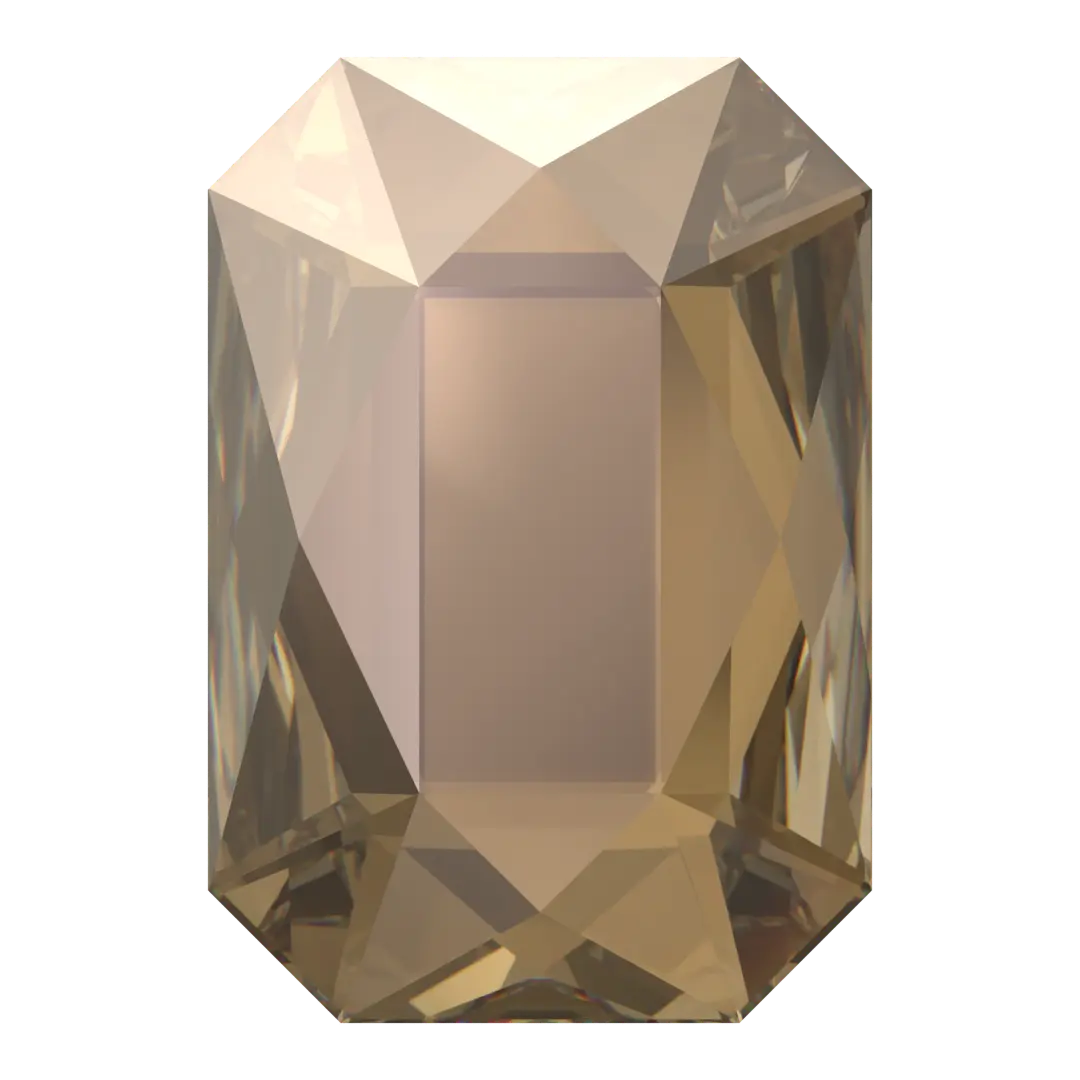 Serinity Flat Back Crystals Non Hotfix Emerald Cut (2602) Crystal Bronze - Bluestreak Crystals