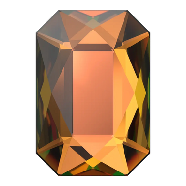 Serinity Flat Back Crystals Non Hotfix Emerald Cut (2602) Crystal Vitrail Medium - Bluestreak Crystals