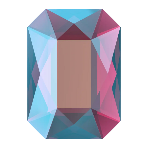Serinity Flat Back Crystals Non Hotfix Emerald Cut (2602) Fuchsia Shimmer - Bluestreak Crystals