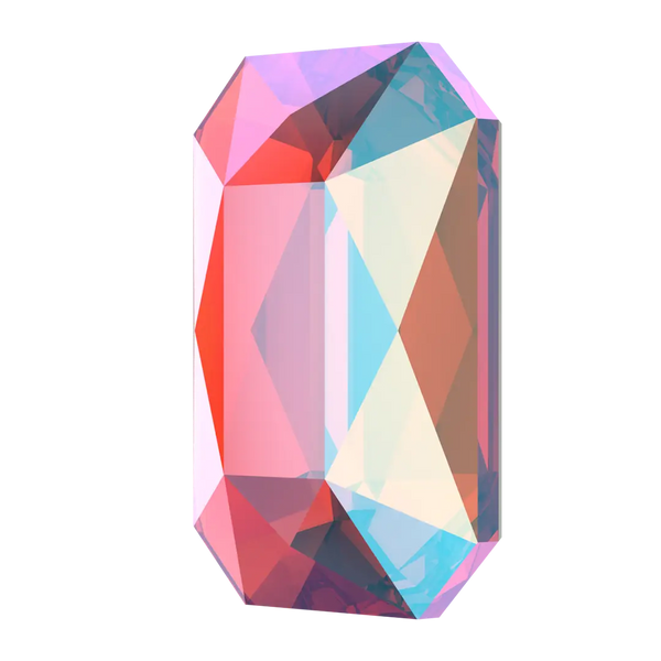 Serinity Flat Back Crystals Non Hotfix Emerald Cut (2602) Light Siam Shimmer - Bluestreak Crystals