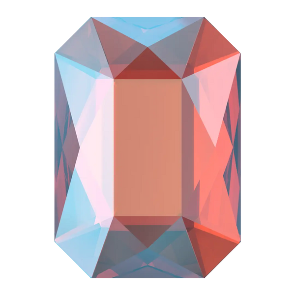Serinity Flat Back Crystals Non Hotfix Emerald Cut (2602) Light Siam Shimmer - Bluestreak Crystals