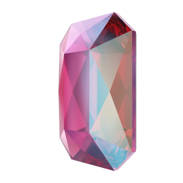 Serinity Flat Back Crystals Non Hotfix Emerald Cut (2602) Scarlet Shimmer - Bluestreak Crystals