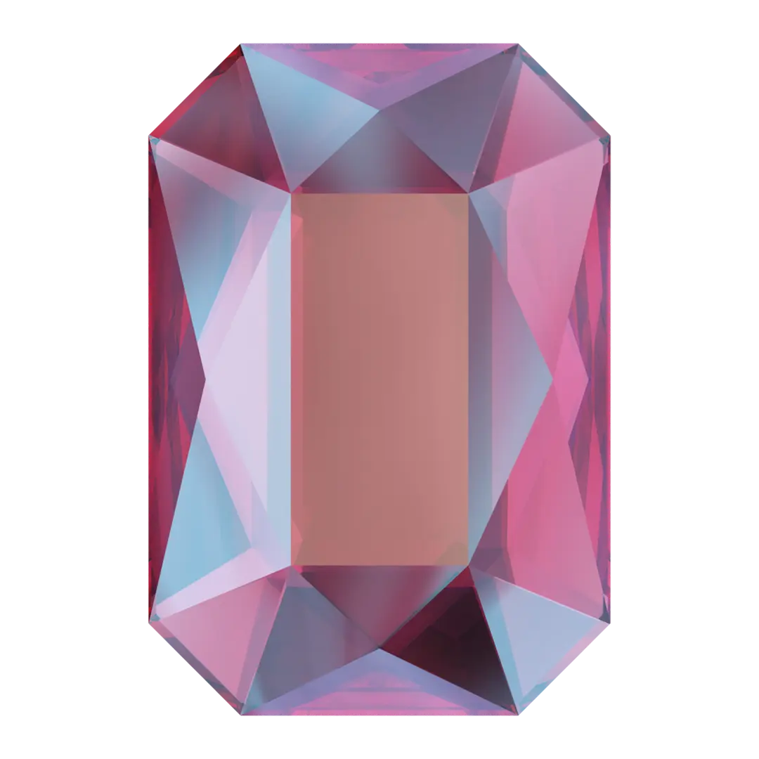 Serinity Flat Back Crystals Non Hotfix Emerald Cut (2602) Scarlet Shimmer - Bluestreak Crystals